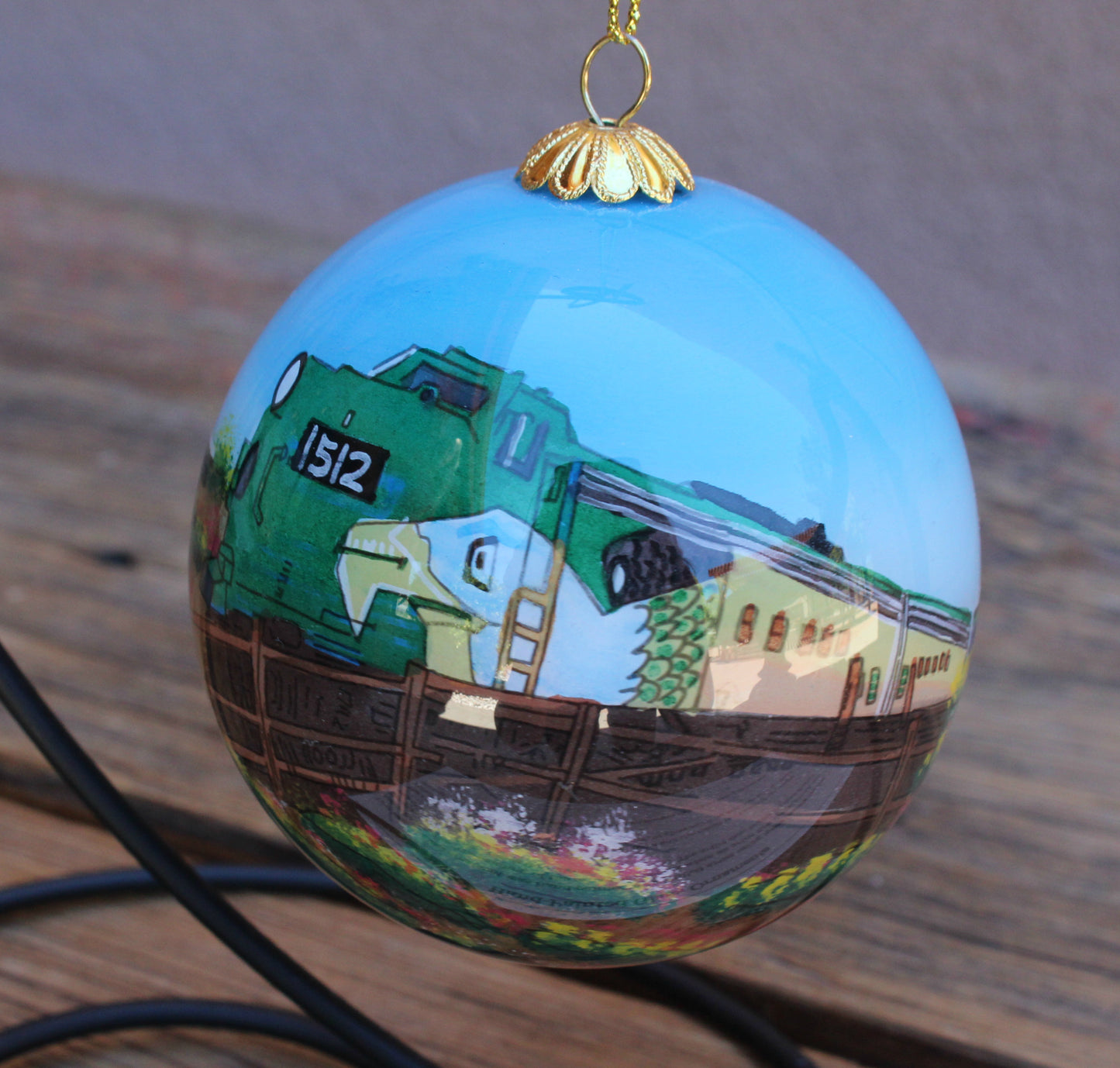 Handpainted Glass Ornament